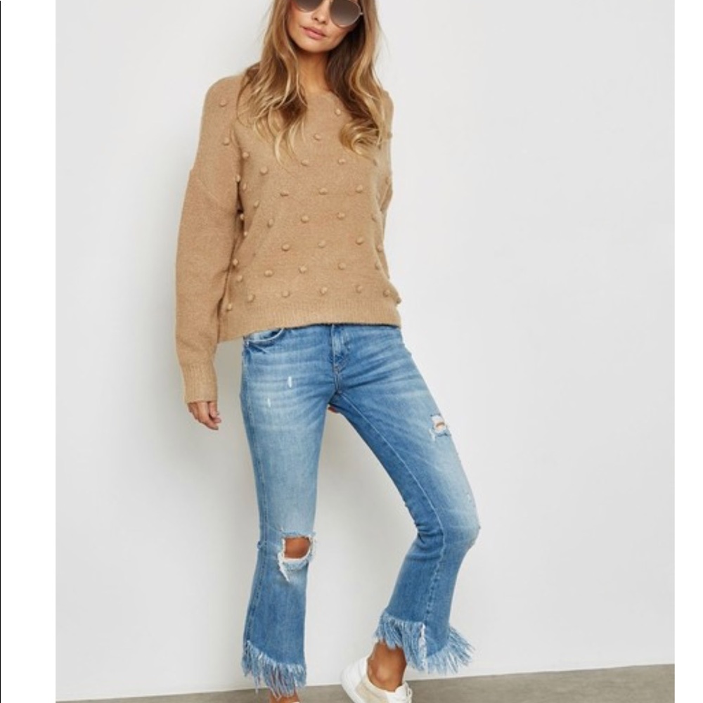 Lumiere | Pom Pom Textured Oversized Sweater - Picture 2 of 8